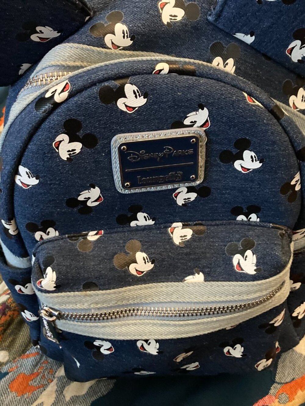 Disney Loungefly mickey denium mini backpack